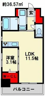 FLATS別院【205号室】の間取り