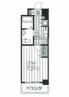 レジュールアッシュ西天満【7階】の間取り