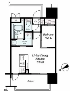 グランフォーレプライム高宮【7階】の間取り