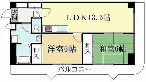 インペリアルパレスリバーサイド【7階】の間取り