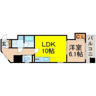 カスタリア志賀本通【11階】の間取り