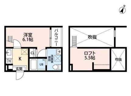 リバティ八田【2階】の間取り