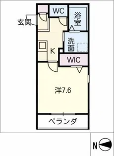 ヘーベル名西【3階】の間取り