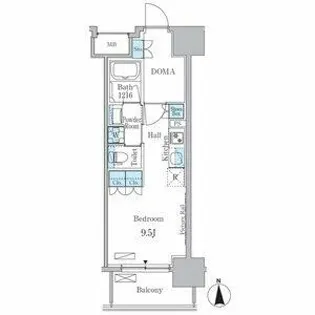 ヒヴィ カーサ名駅西【14階】の間取り