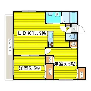 ル・ファールN25【301号室】の間取り
