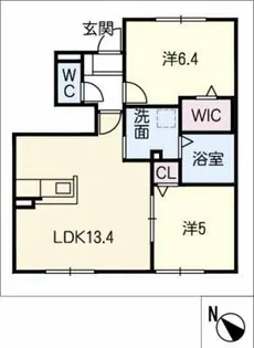オレンジコート【1階】の間取り