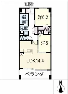 ルナーリア【6階】の間取り