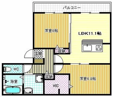 リヴェールメゾン【3階】の間取り