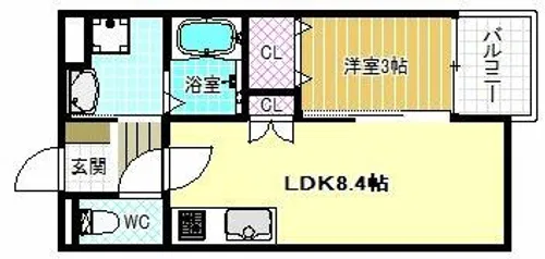 エレガンス藤井寺【3階】の間取り