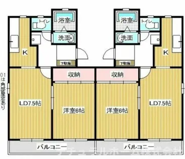 サンシャトレ神ノ輪【2階】の間取り
