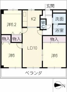 ハイム公園通り【5階】の間取り