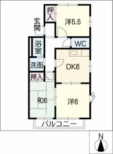 メゾン二ツ池【2階】の間取り
