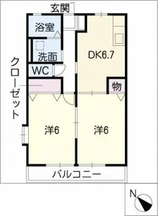 リッツハウス【2階】の間取り