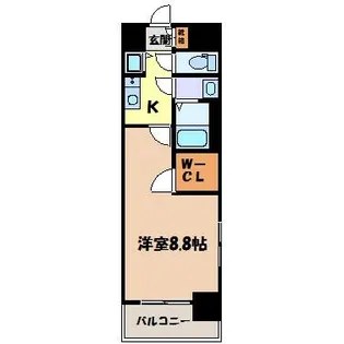 プレサンスジェネ丸の内【7階】の間取り