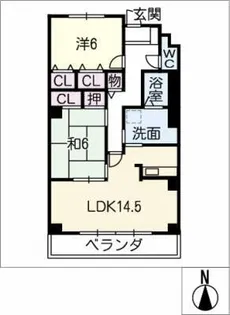 ピュアリティ【5階】の間取り