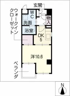 プティマンション鶴舞【2階】の間取り
