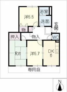 ファミール光Ⅱ【1階】の間取り