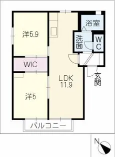 ひまわりA棟【2階】の間取り