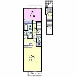 フレスクーラ【2階】の間取り