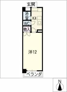 マンションつるまい【4階】の間取り
