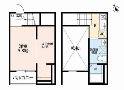 clarte 内田橋 Ⅱ【2階】の間取り