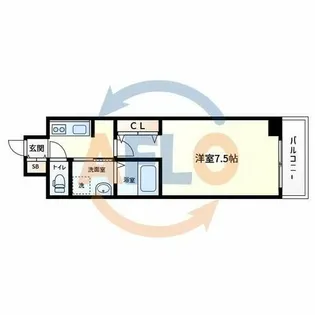 グレータ美章園【10階】の間取り