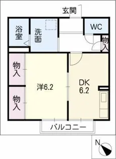 エントピア豊明【2階】の間取り