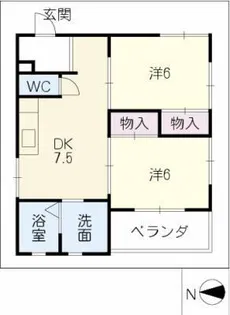 グリーンハイツ林【3階】の間取り