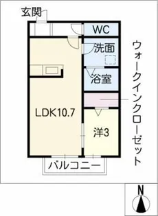 BLANCHE KONOMIYA【1階】の間取り