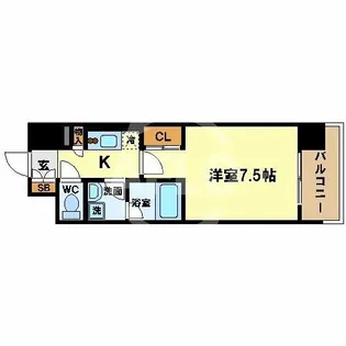 レジデンス本町靭公園【10階】の間取り