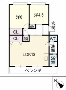 CASAアペルタⅠ【1階】の間取り