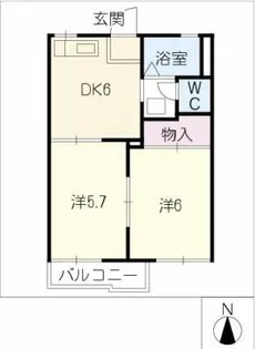 ファミール大清水【1階】の間取り