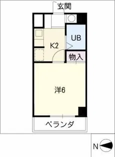 ヒビノハイツ【4階】の間取り