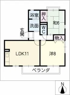 ハイカムールST【2階】の間取り