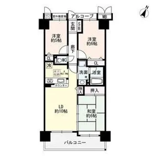 レックスフェスタ野洲 (野洲市小篠原)【8階】の間取り