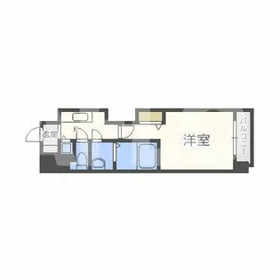 プレサンス谷町キャトル【14階】の間取り