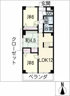 プレジデントモリス【4階】の間取り