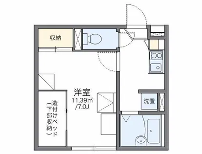 レオパレスPRIME【2階】の間取り