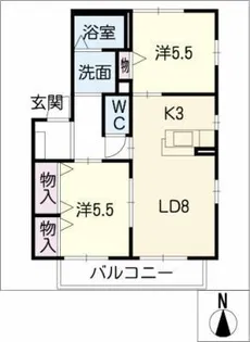 ディアコート高上【1階】の間取り