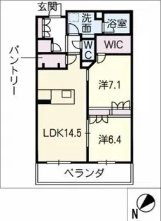 KORYO NEST 浄水 B【1階】の間取り