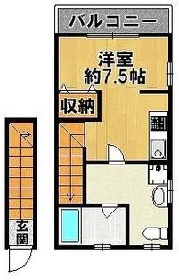 ハートフル広野【202号室】の間取り