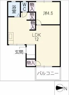 ハイホーム高根【1階】の間取り
