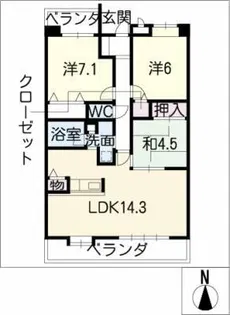 VILLA印場ノ丘21【3階】の間取り