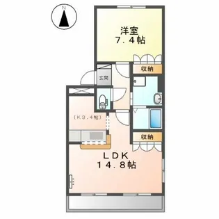 ベルデ・ブランシェ【1階】の間取り