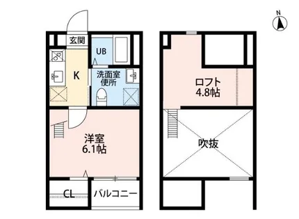 reve野並(レーヴ野並)【1階】の間取り