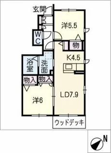 セレス緑【1階】の間取り