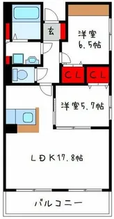 モデスト【3階】の間取り