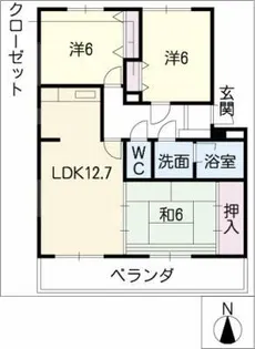 メゾン・ド・ヴェールⅠ【1階】の間取り