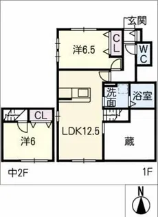 ル・スヴニール名古屋【1階】の間取り
