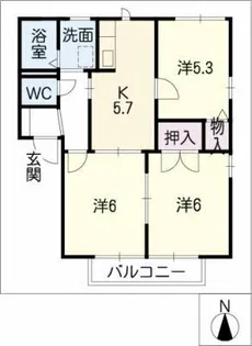 MastTown加木屋 A棟【1階】の間取り